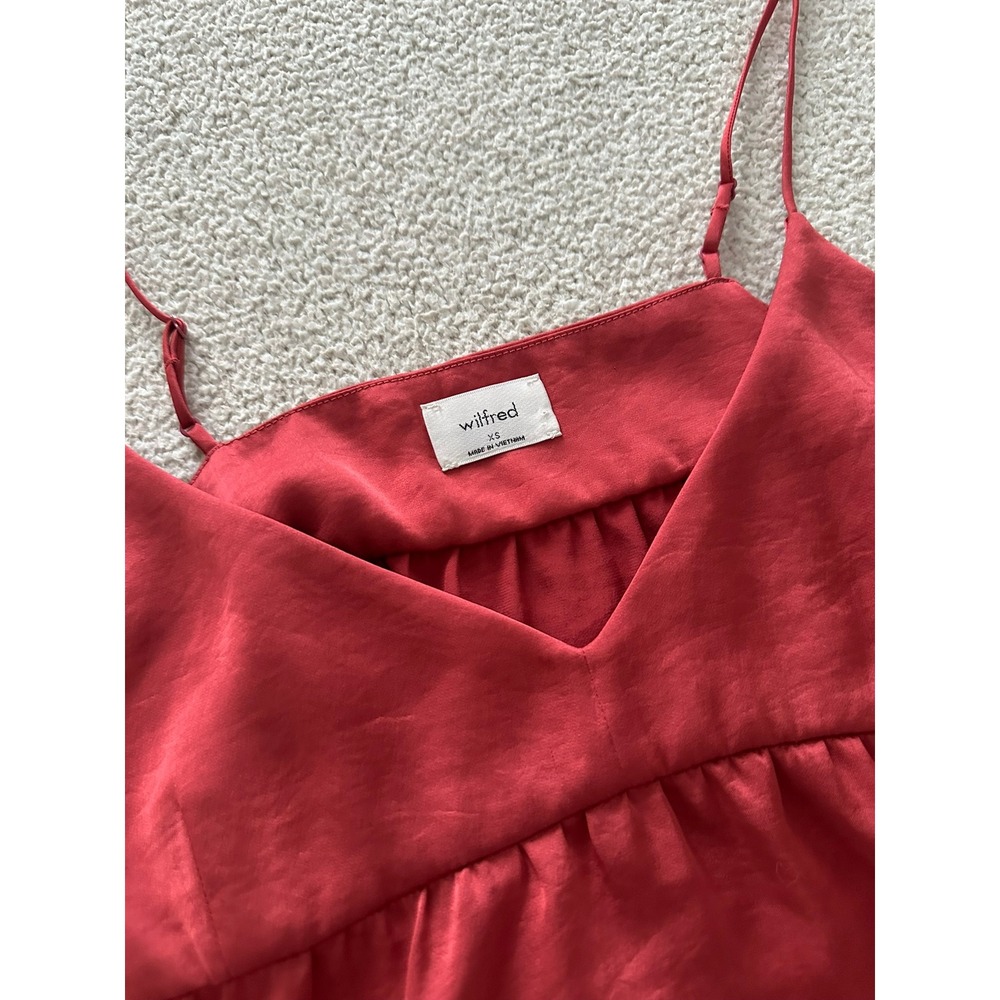 Aritzia Wilfred Lover Satin Camisole size XS in Red - Picture 2 of 5